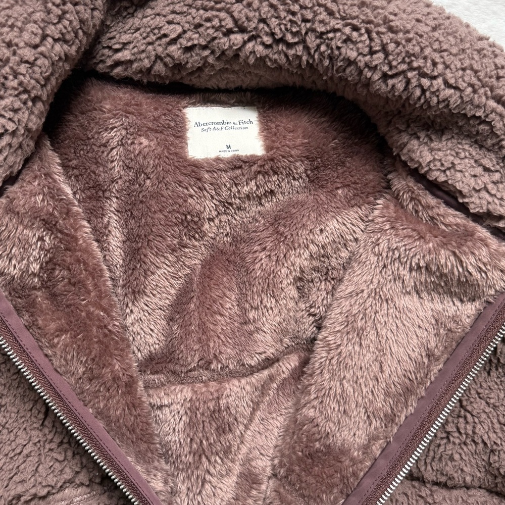 Abercrombie & Fitch Brown Teddy Jacket - Picture 2 of 2
